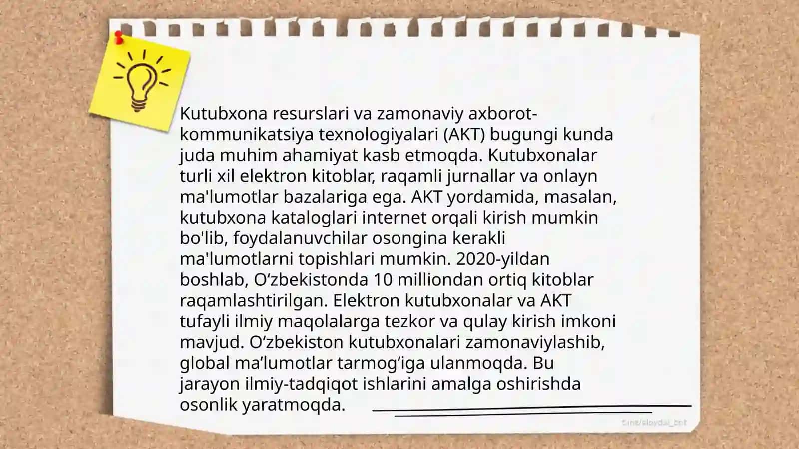Maktab kutubxonasi shaxsning axborot madaniyatini shakllantirish markazi sifatida 4