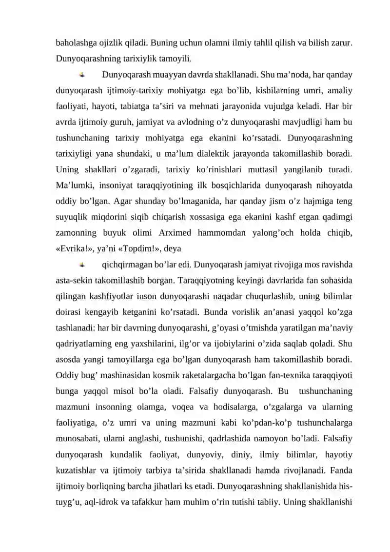 Falsafiy dunyoqarash va anglash usuli 4