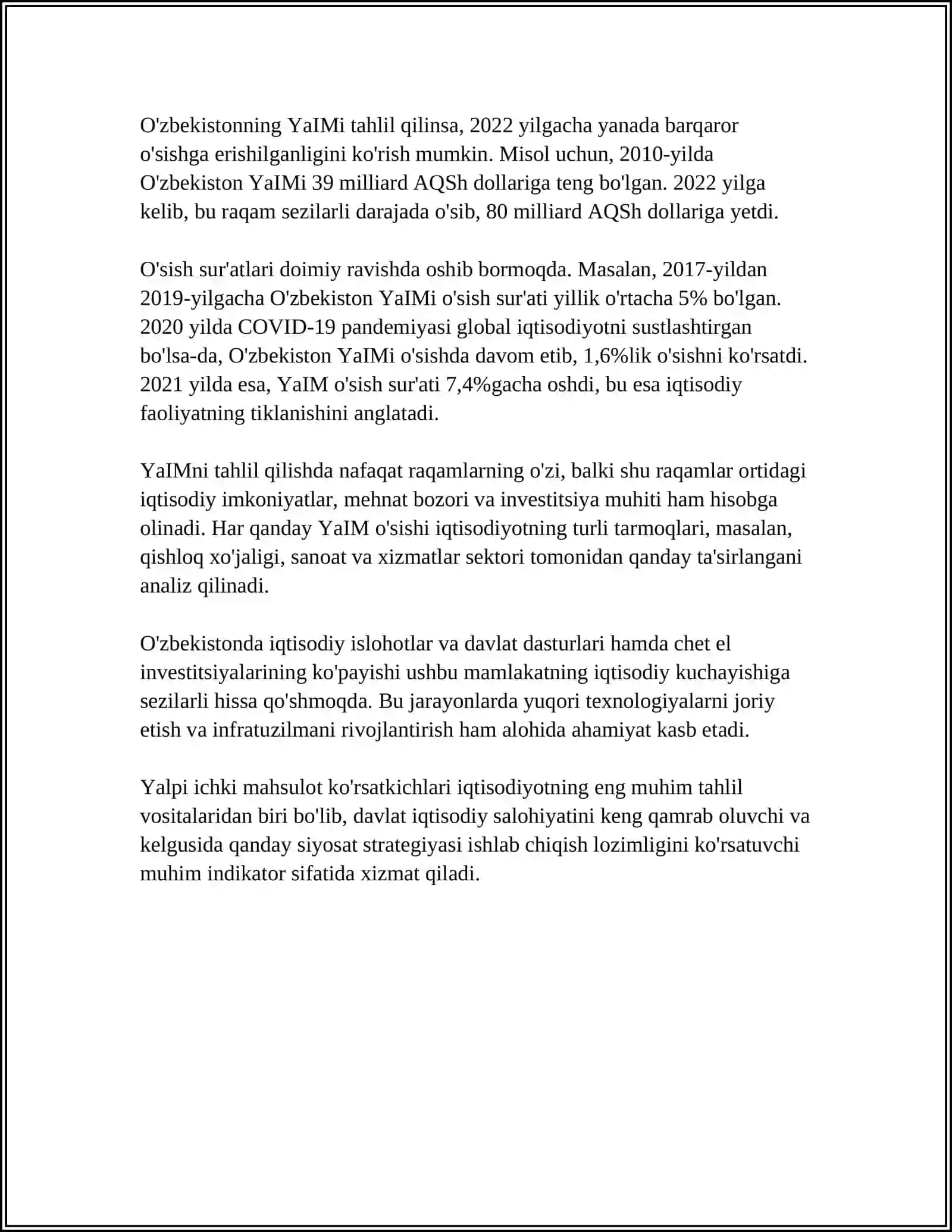 IQTISODIY TAHLIL 4