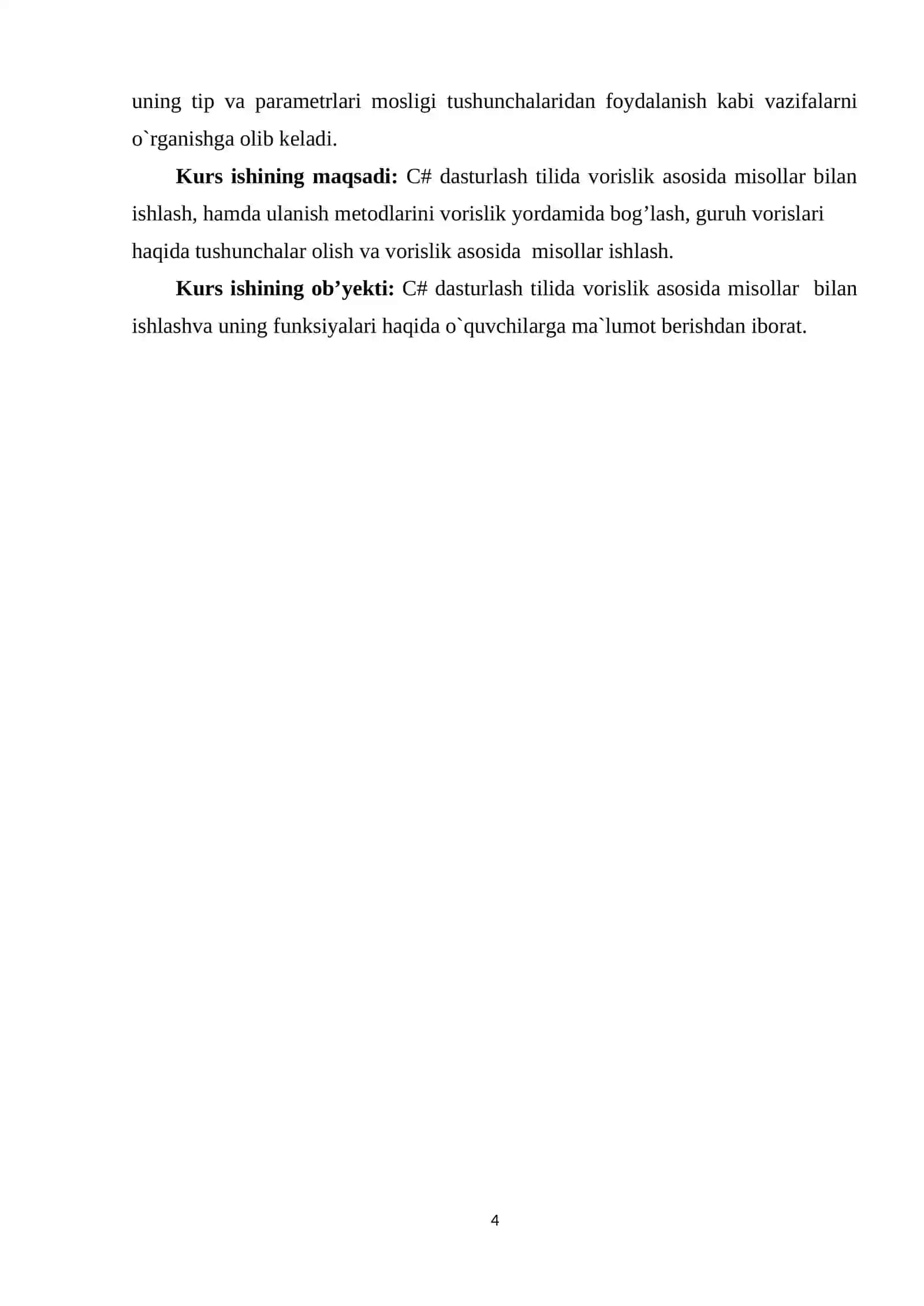 Dasturlash asoslari fanidan Vorislik. Voris sinflarini yaratish va foydalanish 4