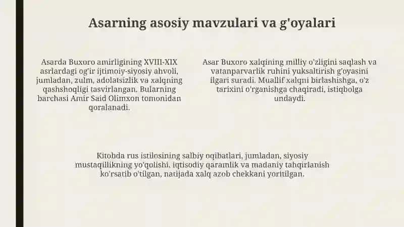 Buxoro xalqining qayg'uli tarixi 4