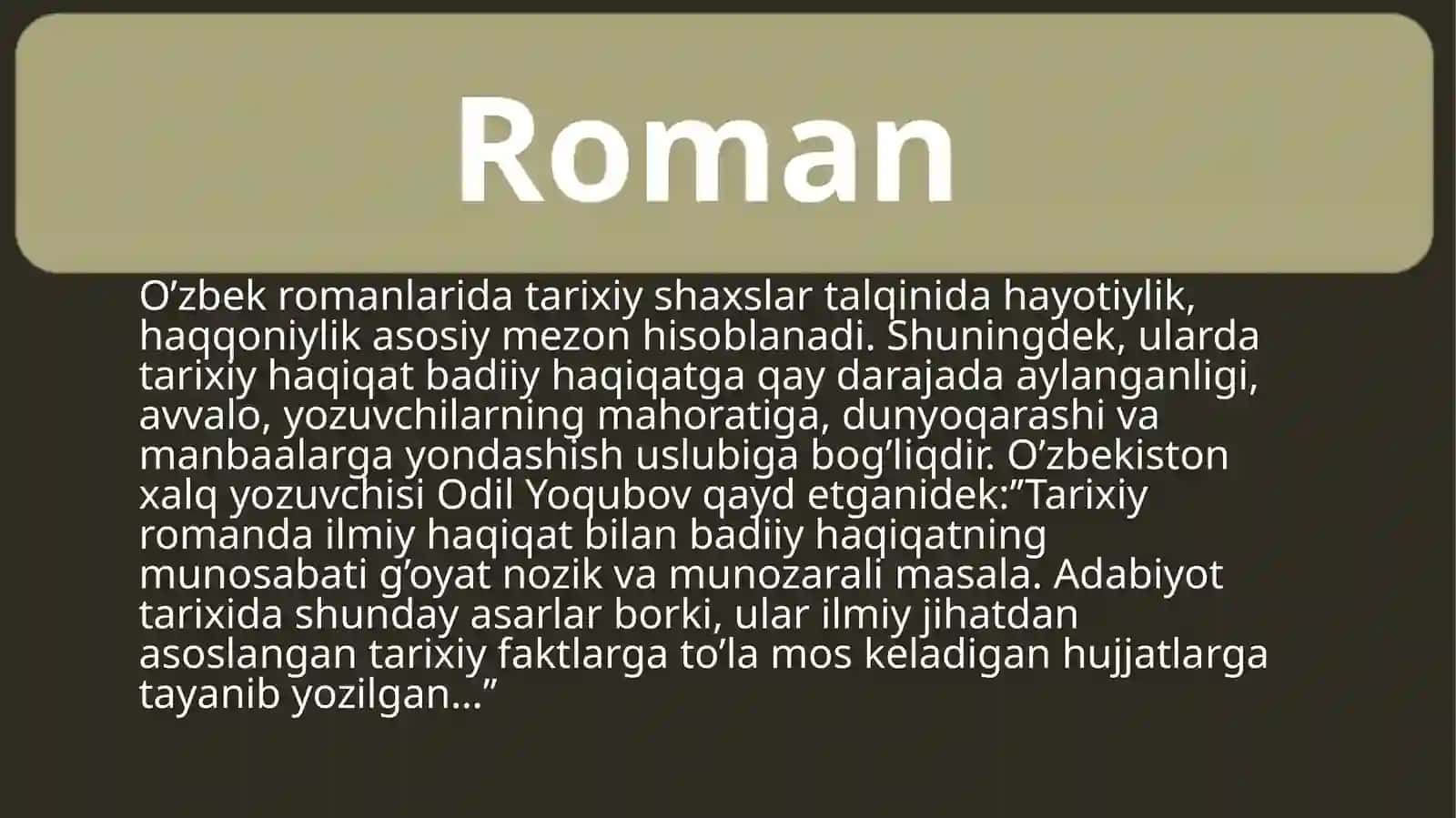 ’’yulduzlitunlar’’romanida  hayot  haqiqati 4