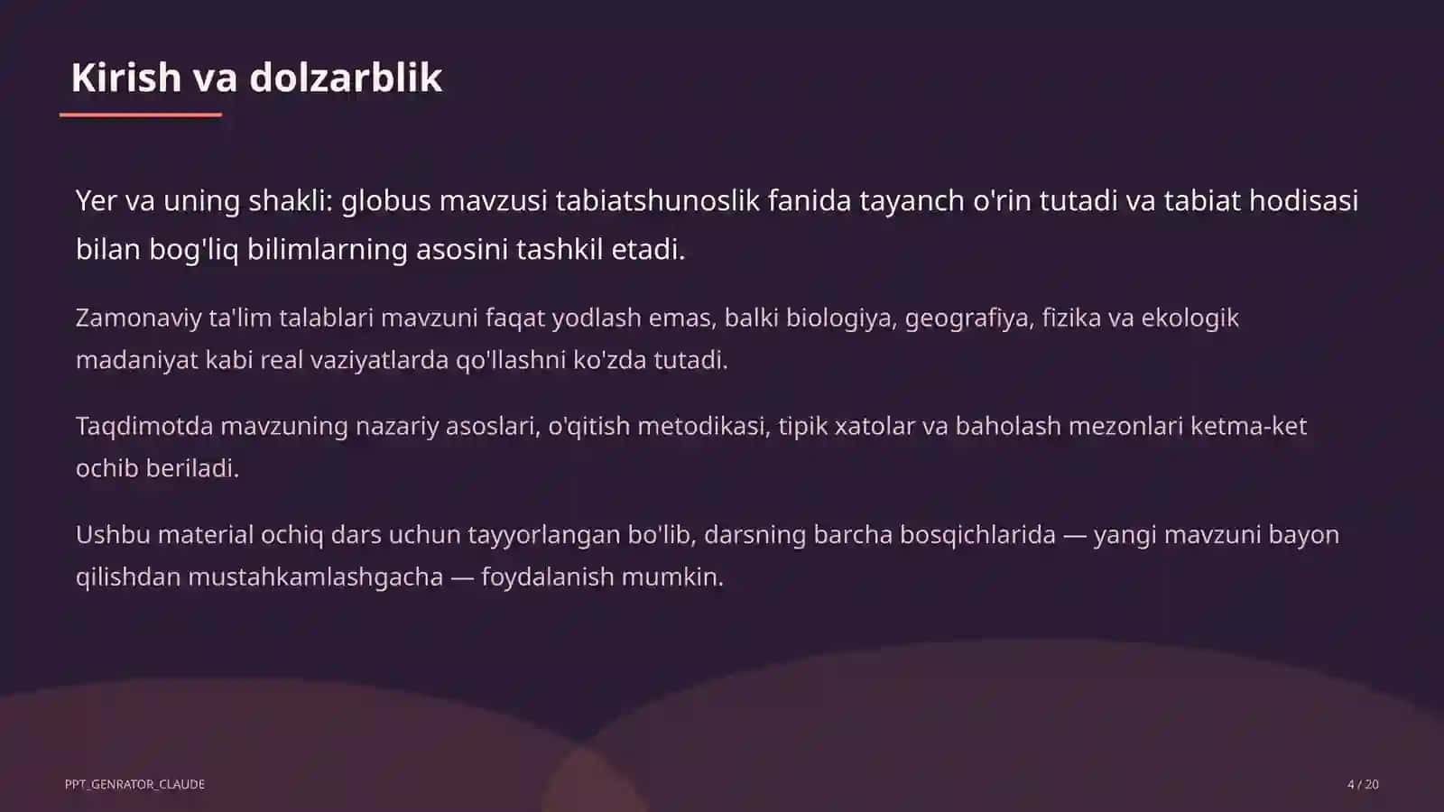 Yer va uning shakli: globus (3-sinf) 4