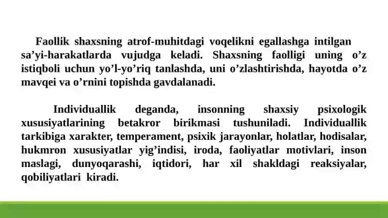SHAXS TO’G’RISIDA UMUMIY TUSHUNCHA 4