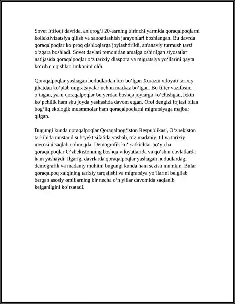 Qoraqalpoq Xalqining Tarqalishi 4