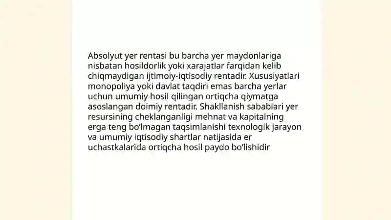 Yer rentasi va uning turlari 4
