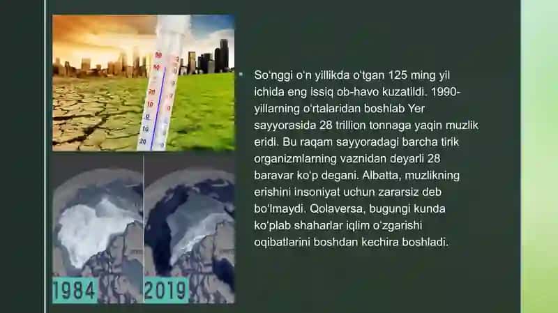 Iqlim o‘zgarishi va ekologik masalalar 4