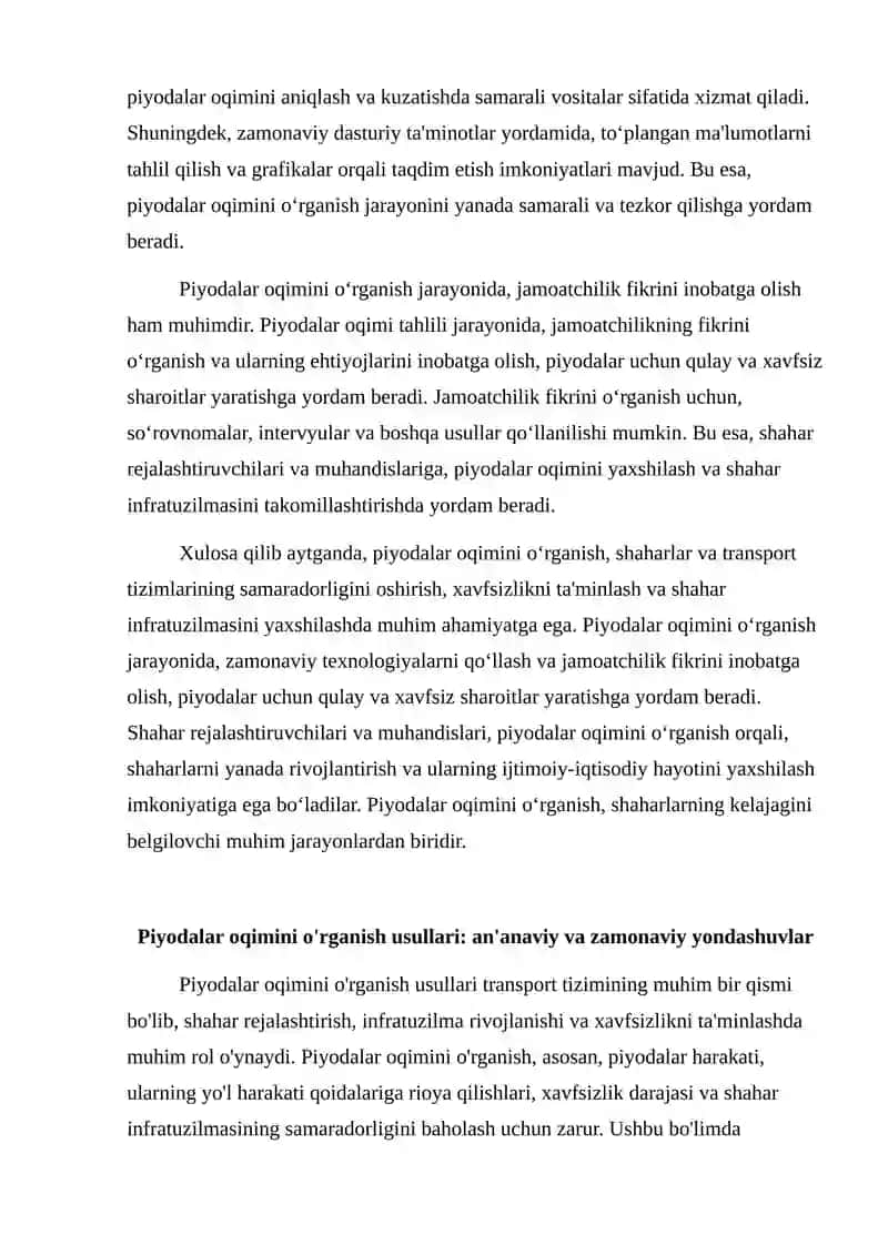 Piyodalar oqimini o'ragnish usullari 4
