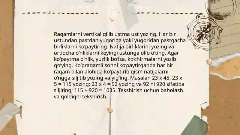 Koʻpaytiruv va boluv usulari 4