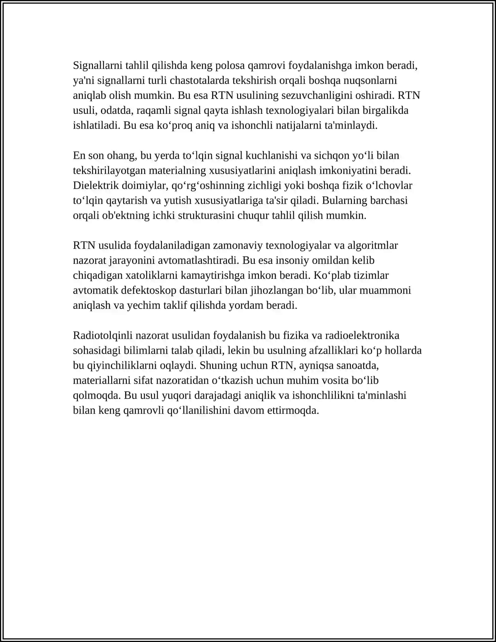 Radiotolqinli nazorat yordamida defektoskoplash 4