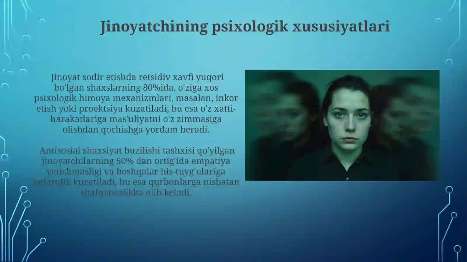Kriminal shaxsning psixologik tipologiyasi 4
