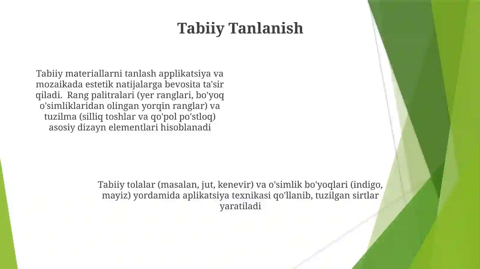 Applikatsiya va mozaika ishlarini o'rganish 4