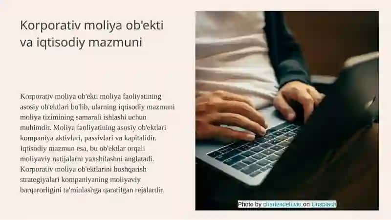 Korporativ moliya fanining predmeti 4