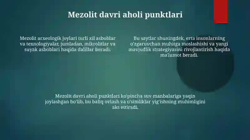 Mezolit davri arxeologik yodgorliklari 4