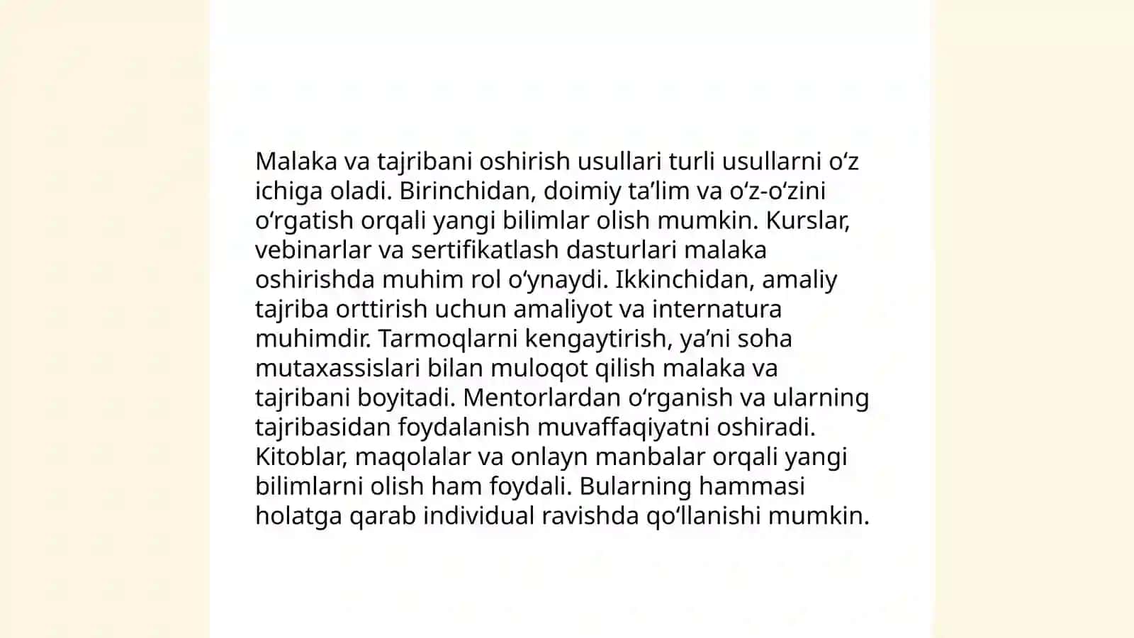 Koʻnikmalarning rivojlanishi jarayoni 4