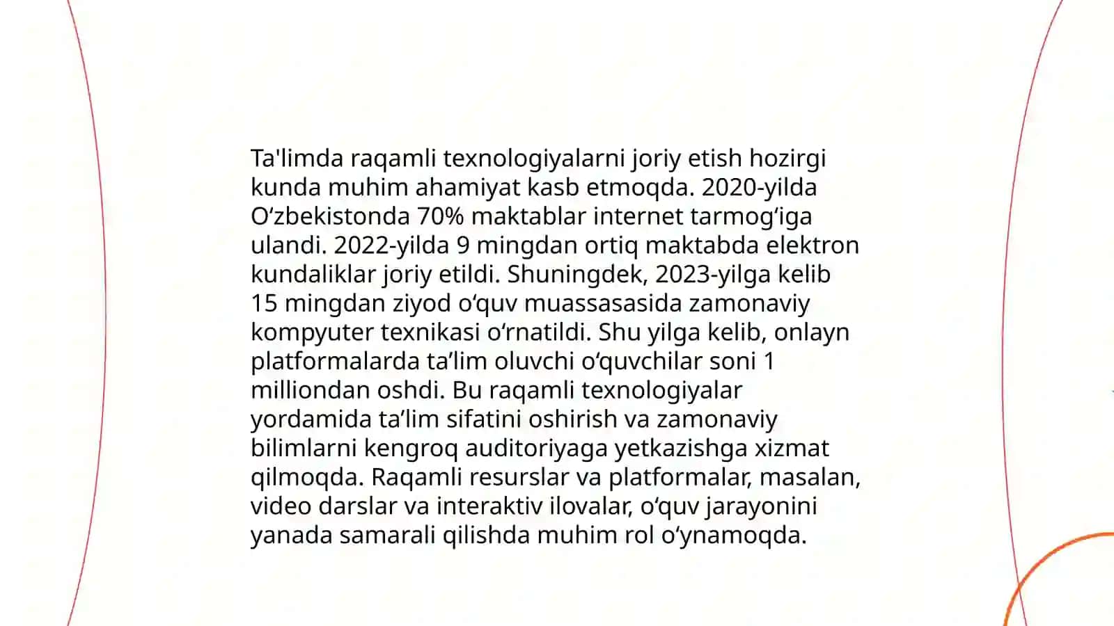 Ta'lim sohasidagi davlat siyosatining ustuvor yônalishlari 4