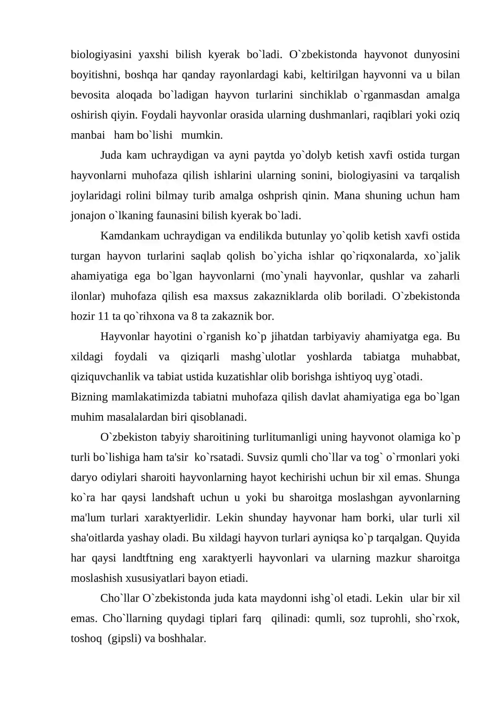 Sutemizuvchi hayvonlar ekologiyasi va ularning geografik tarqalishi 4