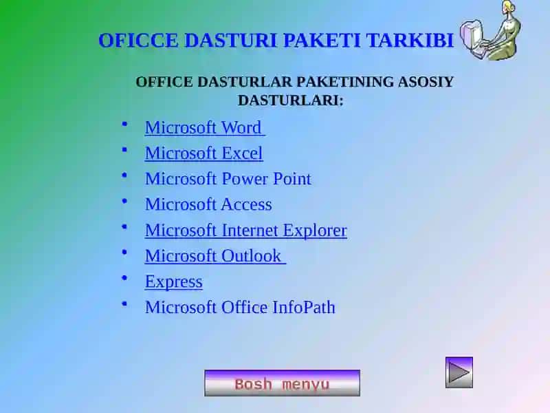 OFFICE DASTURI PAKETI VA UNING TARKIBI 4