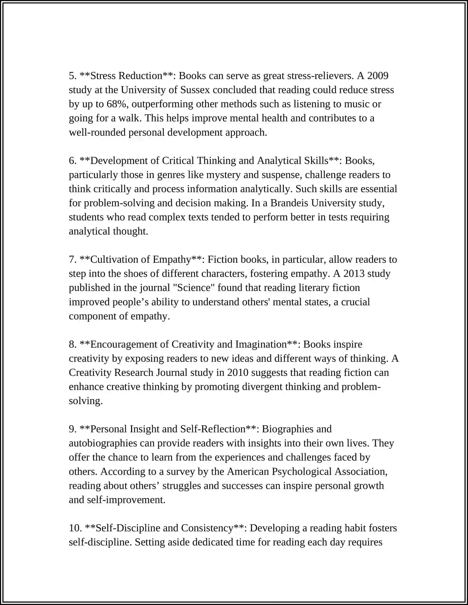 Importance of Books in Personal Development 4