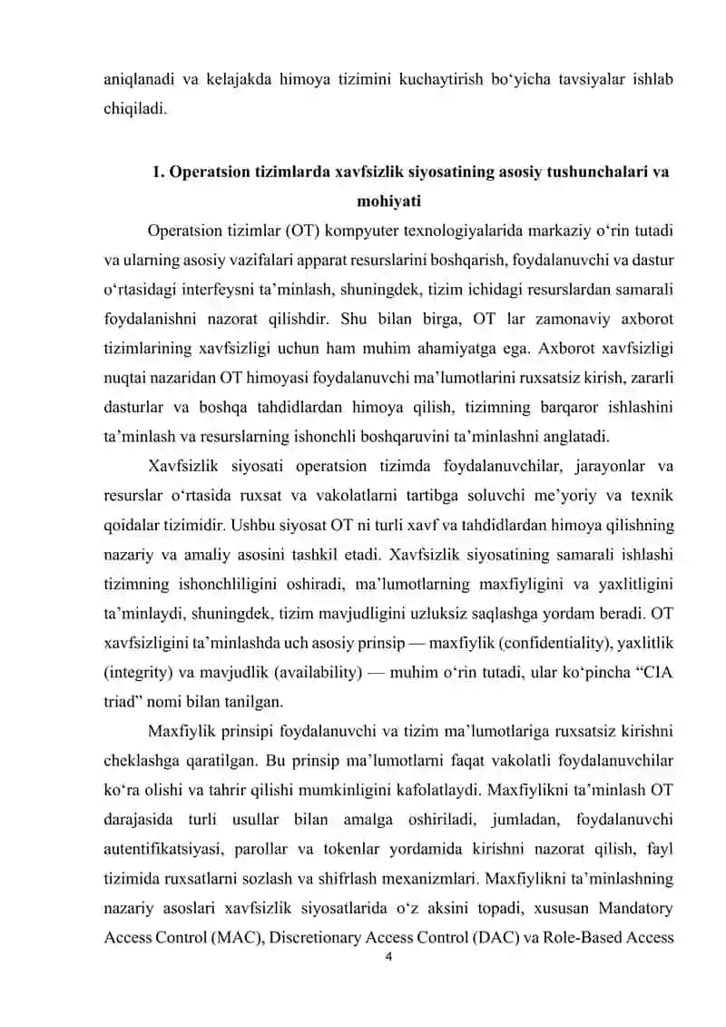 Operatsion tizimlarda himoyani tashkil etish 4