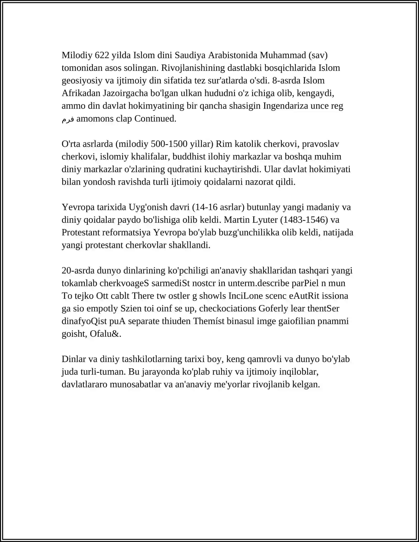 DINIY TASHKILOTLAR VA SEKTALAR 4
