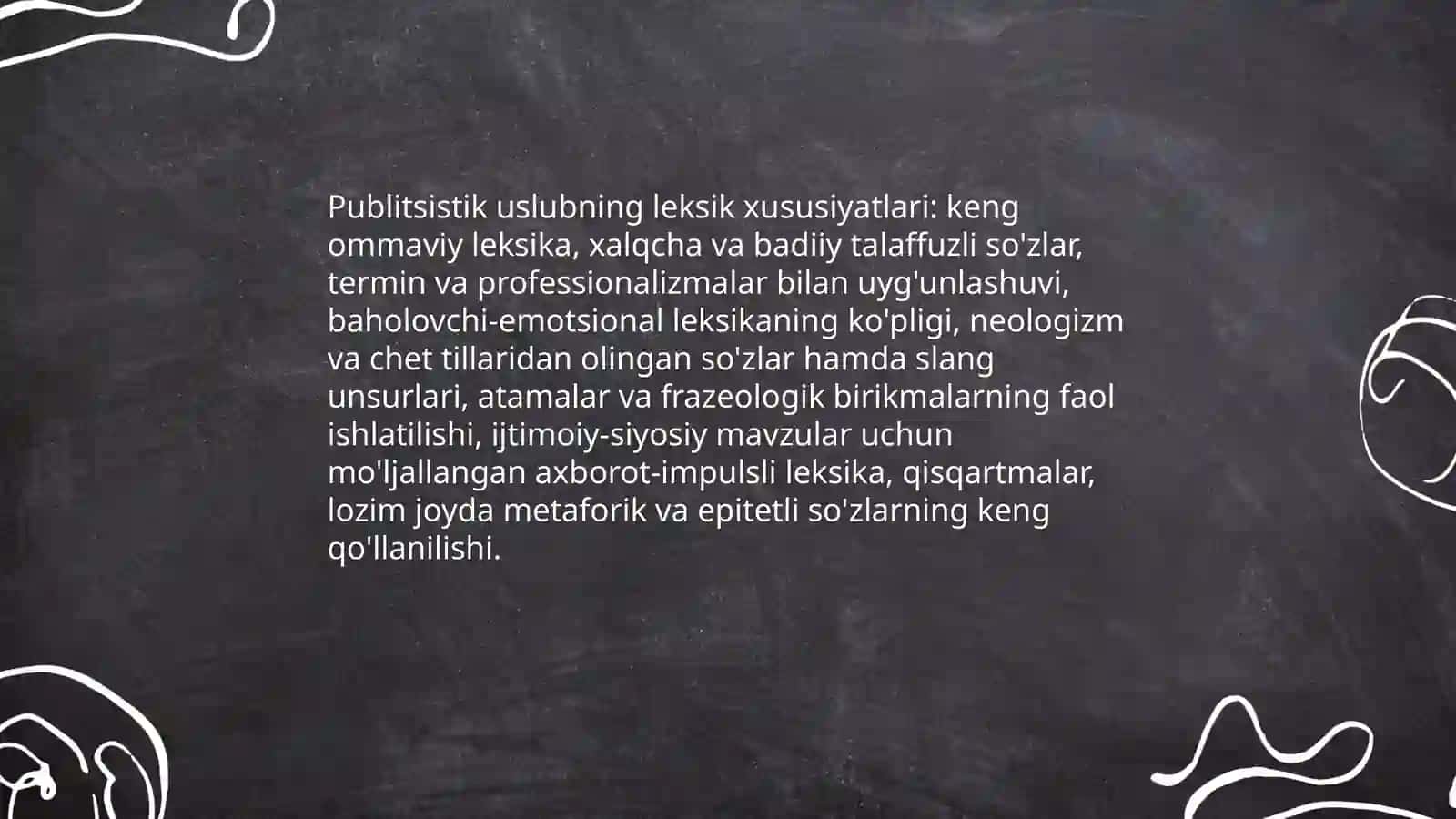 Publitsistik uslub va uning xususiyatlari.Badiiy uslub va uning xususiyatlari 4