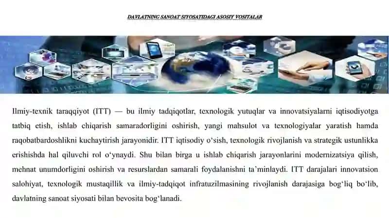 ILMIY-TEXNIK TARAQQIYOT VA UNING DARAJALARI 4
