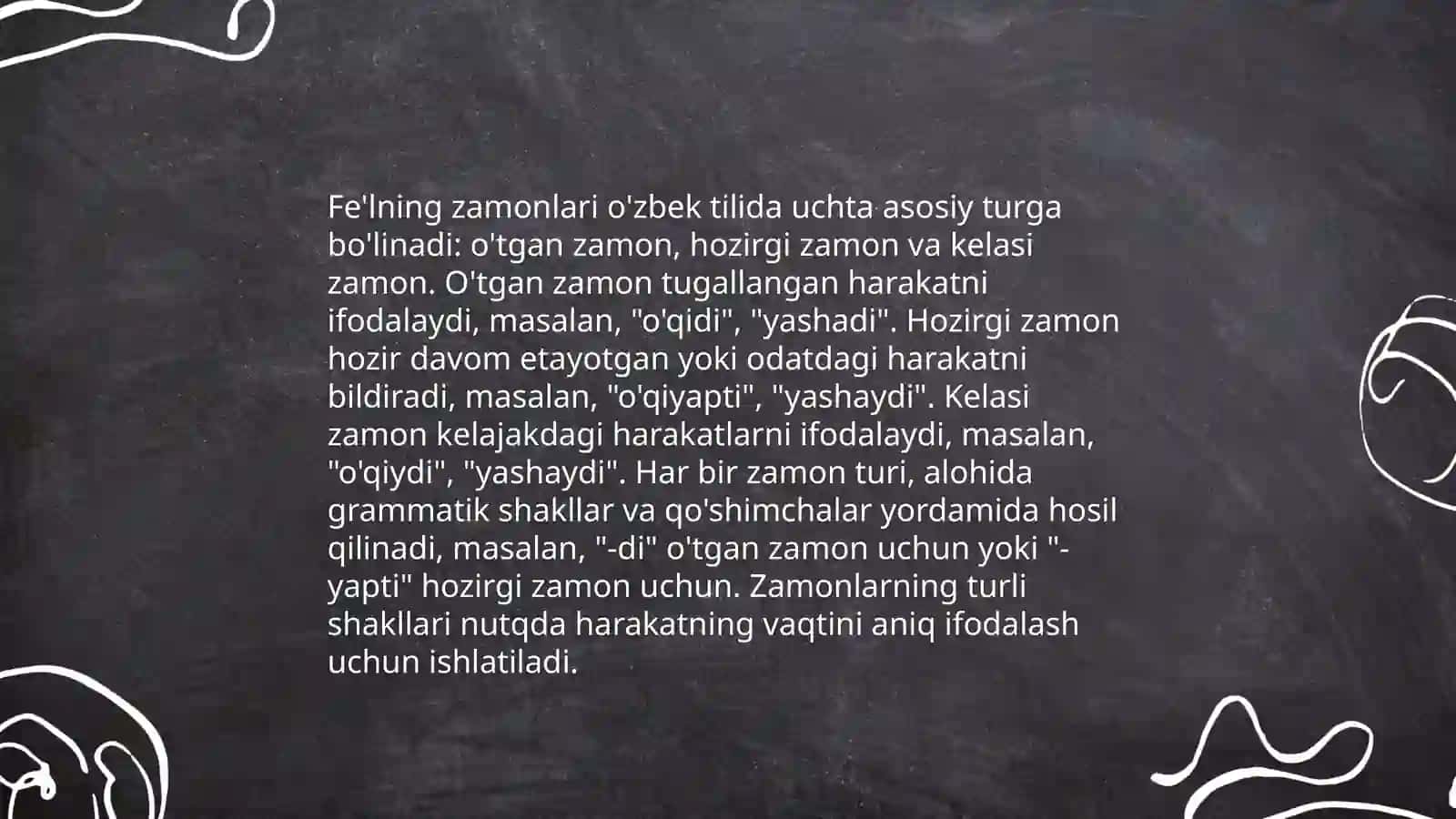 Fe'llar va ularning turli turlari 4