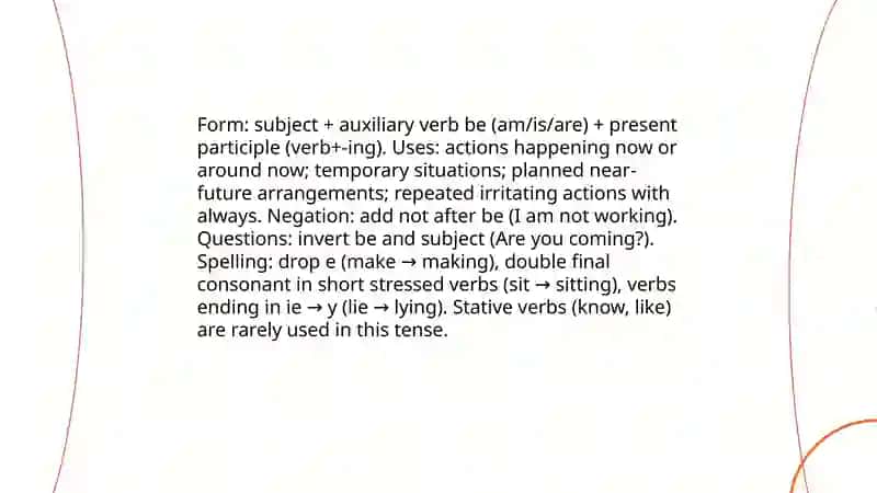 Tense category of the verb 4