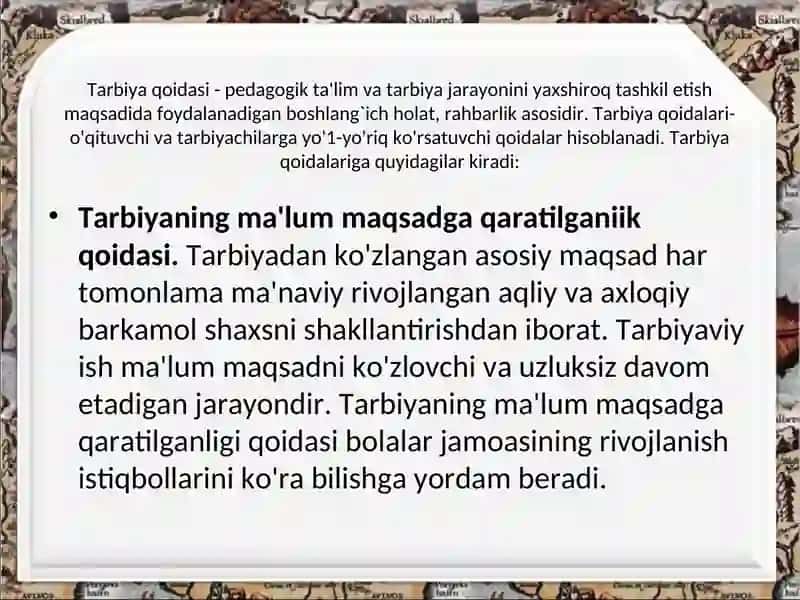 Tarbiya jarayonining mohiyati va prinsiplari 4