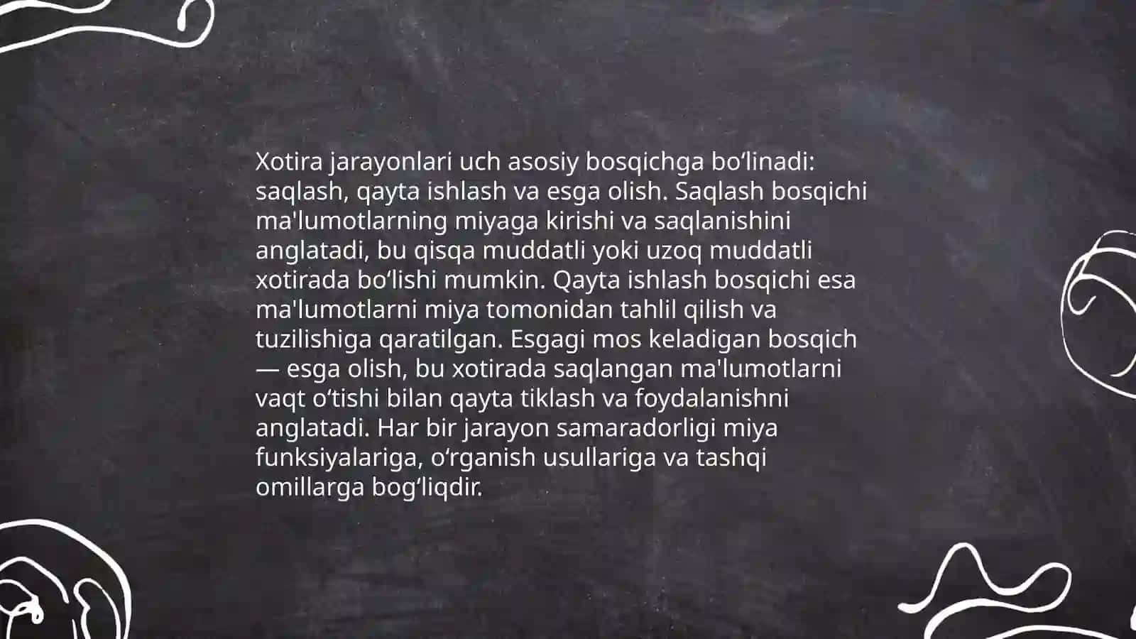 Umumiy psixologiyada xotira haqida tushuncha va uning nerv-fiziologik asosi 4