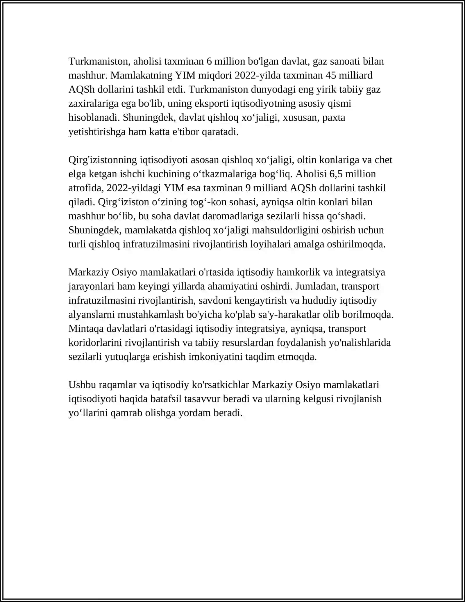 ÔRTA OSIYODAGI IQTISODIY G’OYALAR QARASHLAR 4
