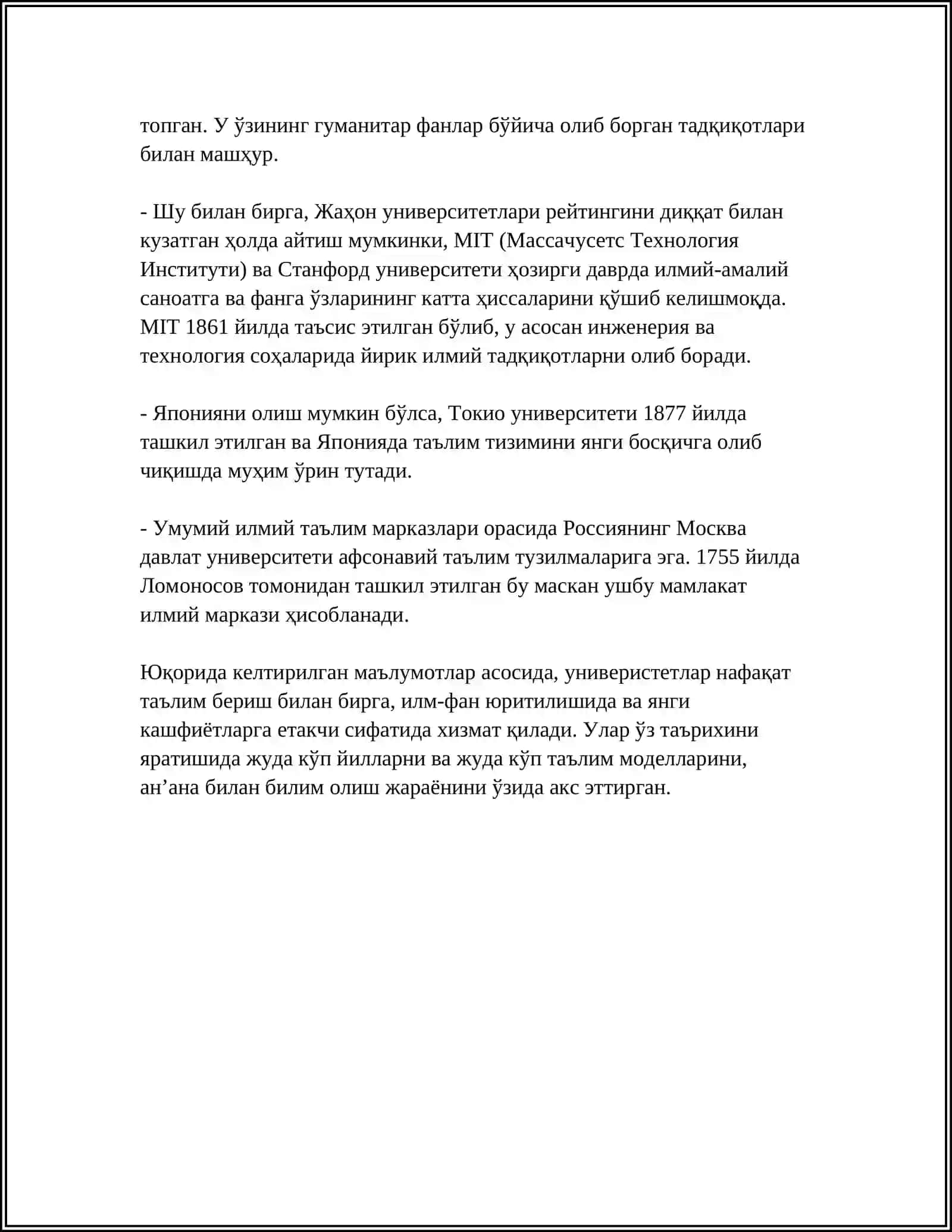QARAQALPAQSTAN MAMLEKETLIK UNIVERSITETI HAQQIDA MALUMOT 4