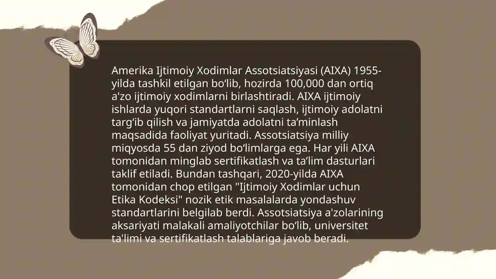 Gʻarbdagi ijtimoiy xodimlarning professional tashkilotlari 4