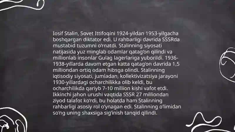 Sovet davrida Oʻzbekistonda siyosiy qatagʻonlar 4