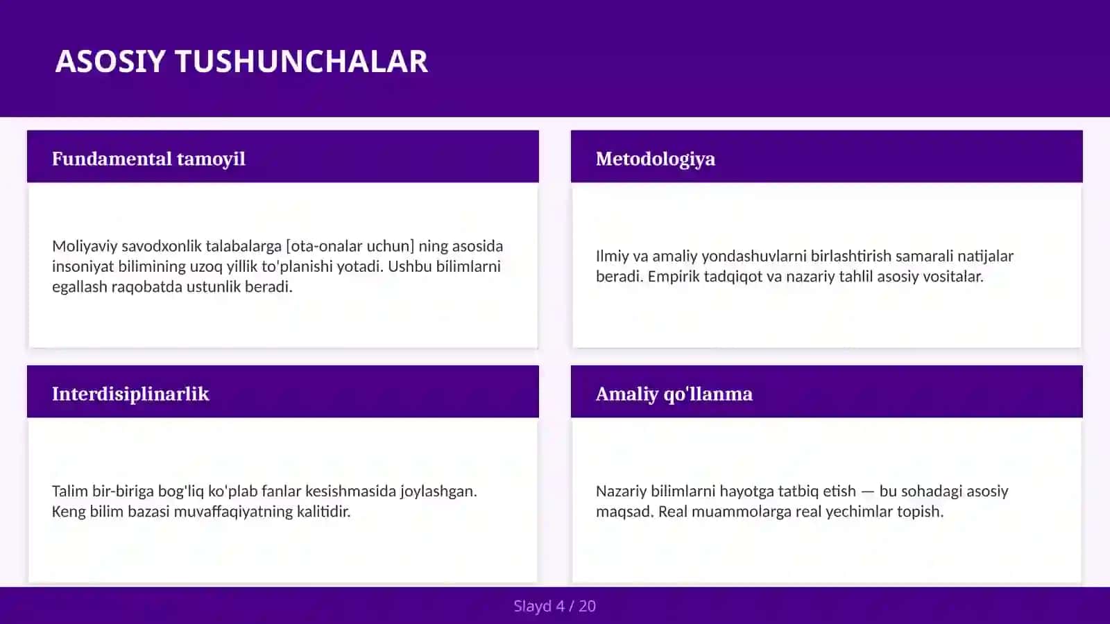Moliyaviy savodxonlik talabalarga [ota-onalar uchun] 4