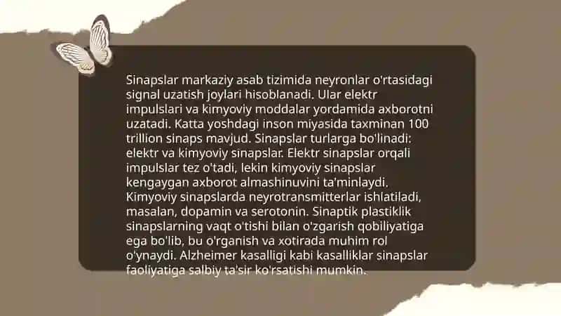 Sinaps va sinaptik jarayonlar 4