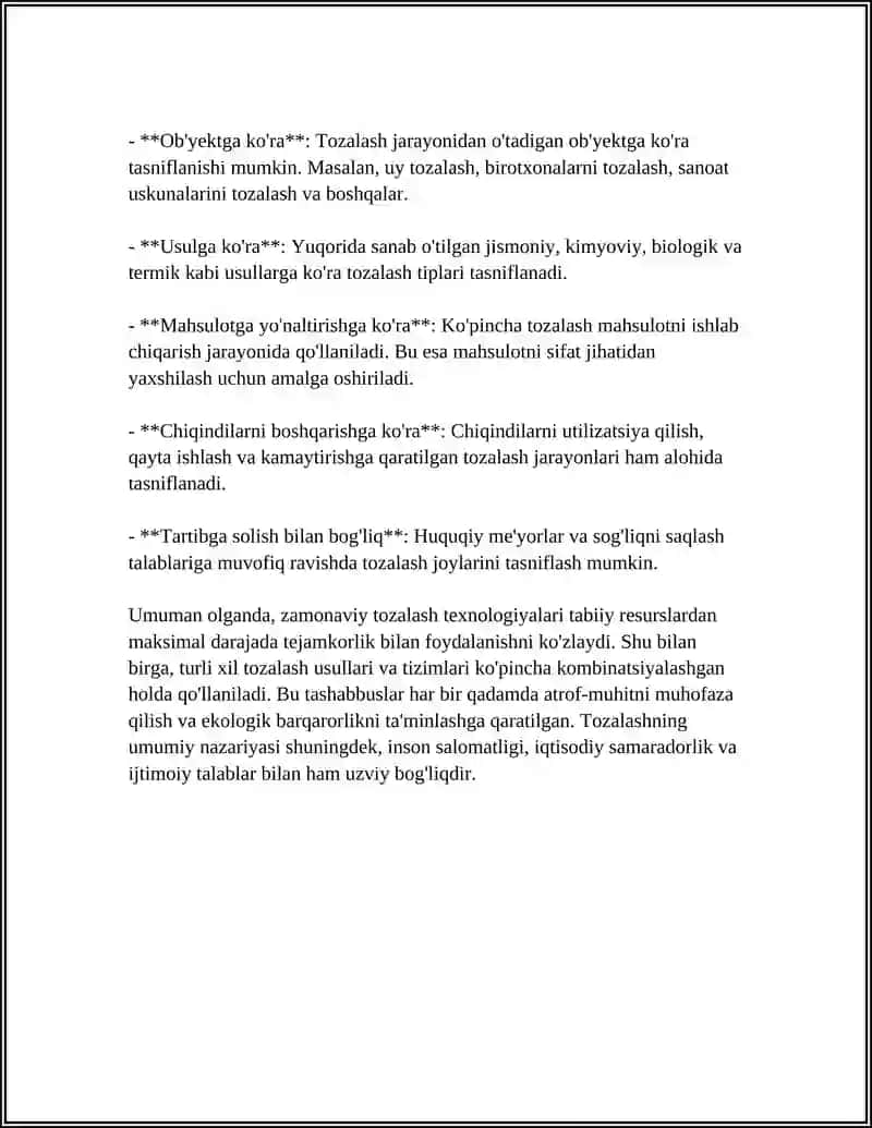 TOZALASH TURLARI VA TASNIFI 4
