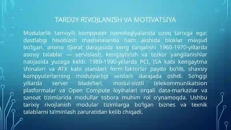Modular kompyuter tizimlari 4