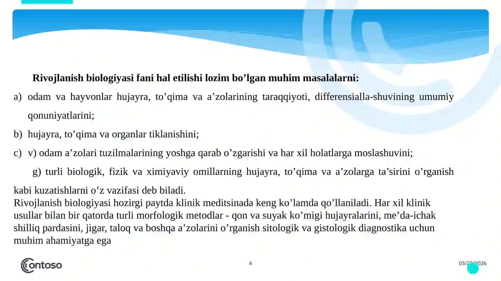 Rivojlanish biologiyasi 4