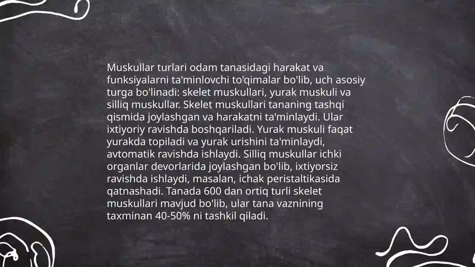 Muskul tolalarining xususiyatlari 4