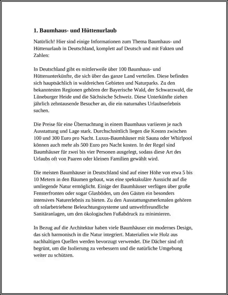 Baumhaus- und Hüttenurlaub in Deutschland 4