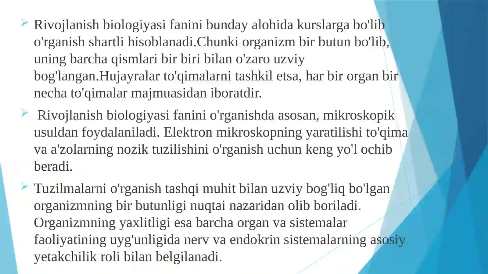 Rivojlanish biologiyasi 4