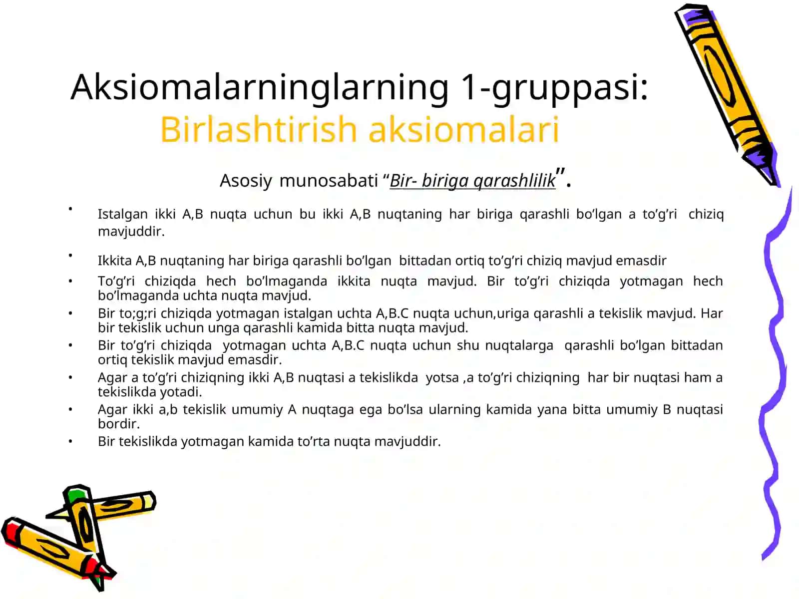 Aksiomatikaning umumiy masalalari 4