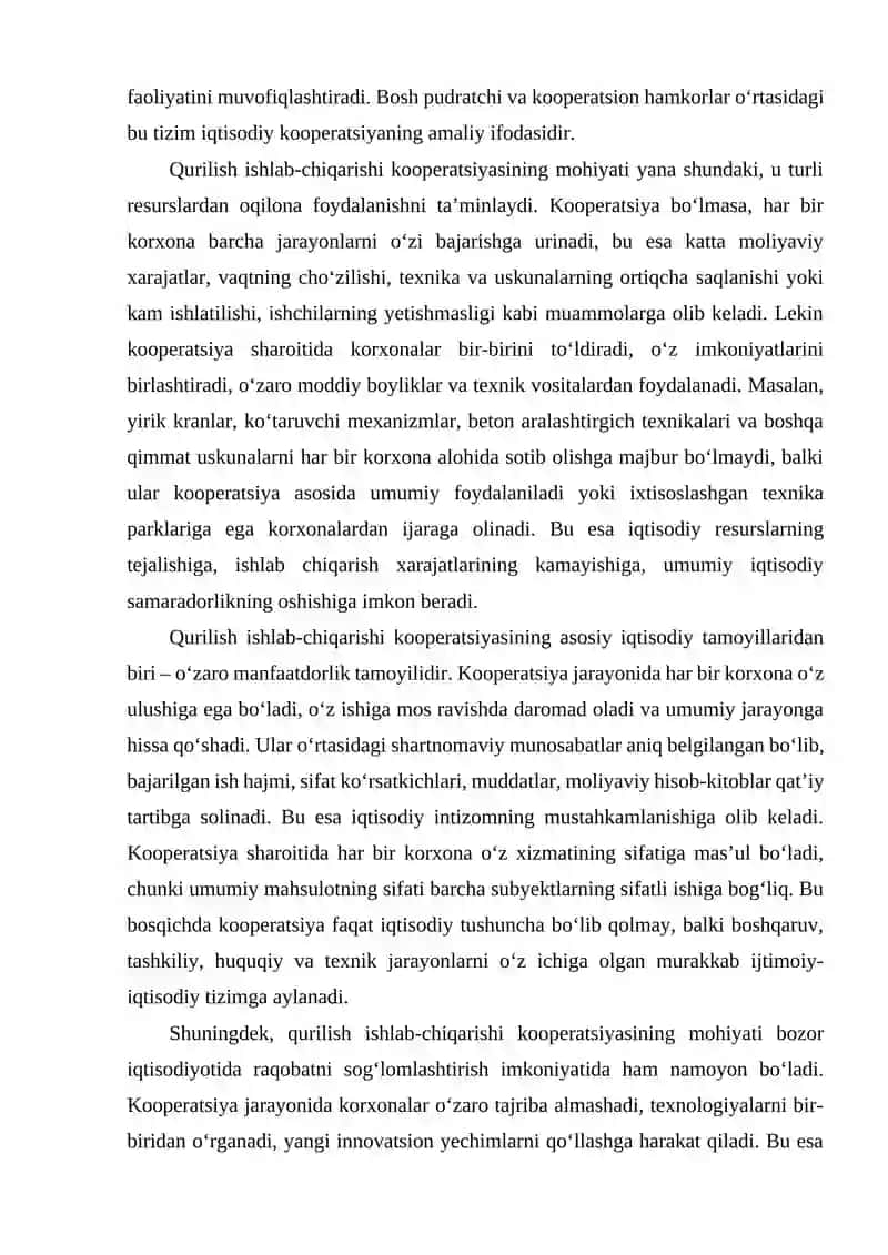 Qurilish ishlab chiqarishi kooperatsiyasi 4