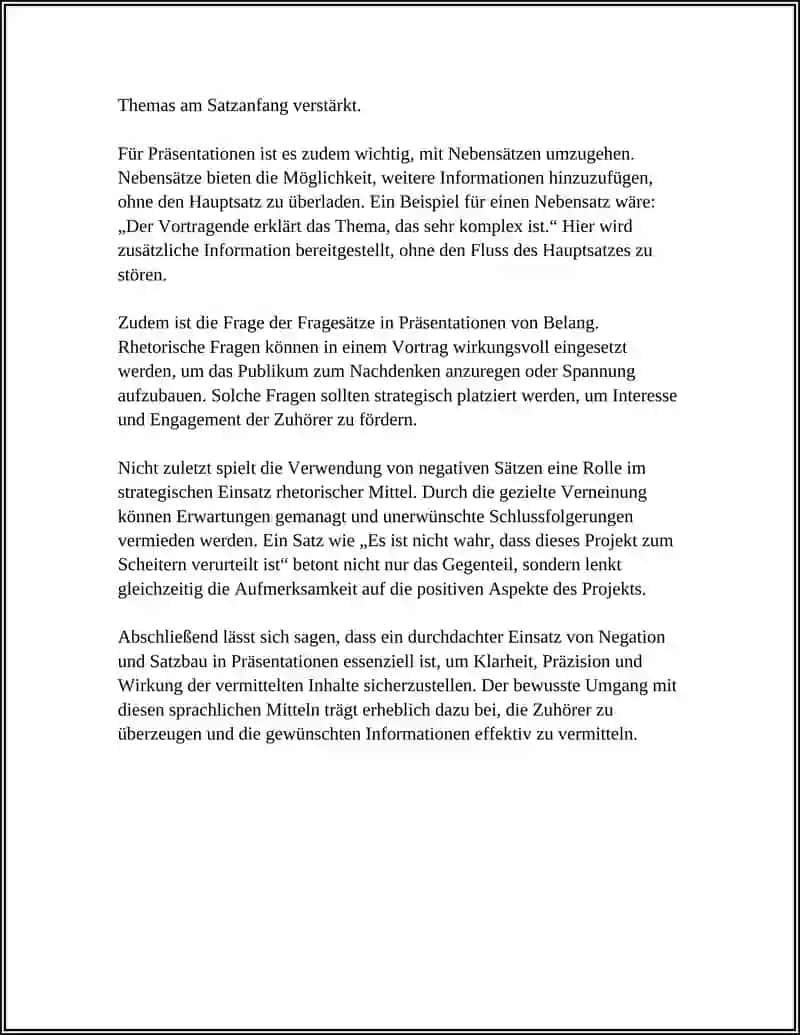 NEGATION UND SATZBAU EINE PRESENTATION ZUM THEMA VORBEREITEN 4