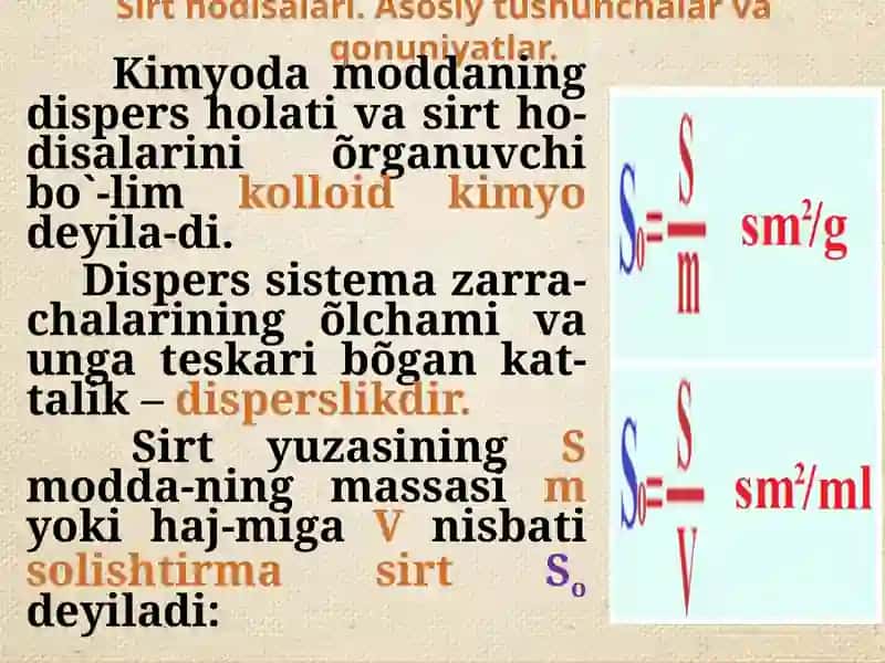 SIRT HODISALARIVAADSORBSIYA 4