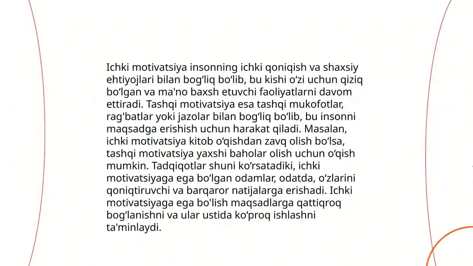 Inson motivasiyon sohasining rivojlanishi 4