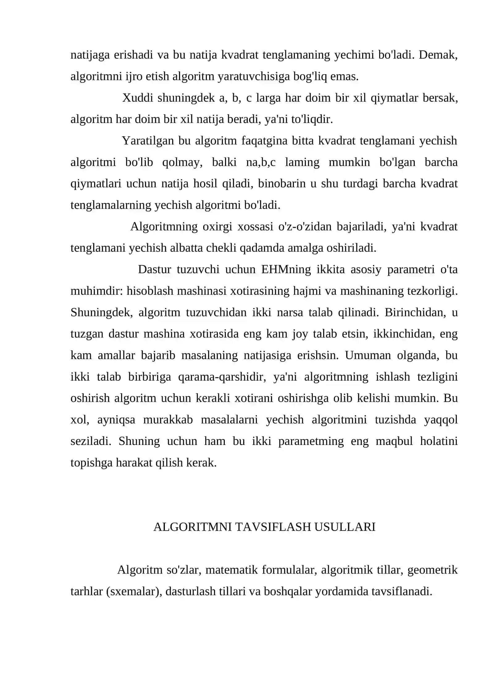 ALGORITM TUSHUNCHASI 4