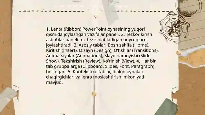 Power point dasturi interfeysi va vazifasi 4